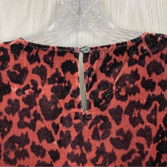 Anthropologie | Dolan | Charley Velvet Leopard Blouse Size Medium - Picture 6 of 7
